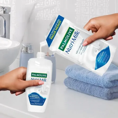 Jabón Líquido Palmolive Nutri-Milk con Fragancia de Leche Neutra 500 mL