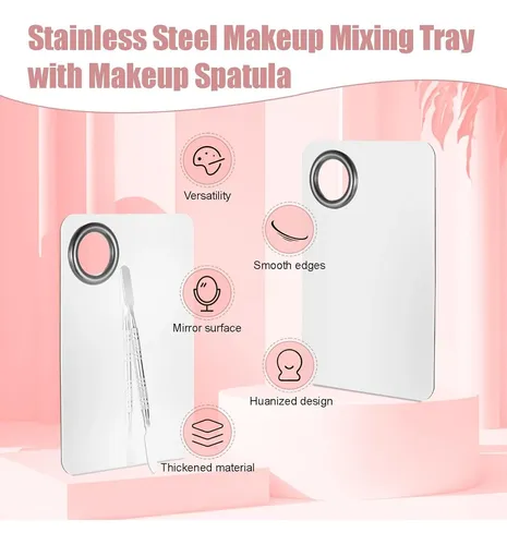 Set De 4 Espátulas De Maquillaje Inoxidable