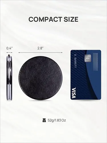 Espejo De Aumento Omiro Compacto 1x/10x Con Funda De Piel Si
