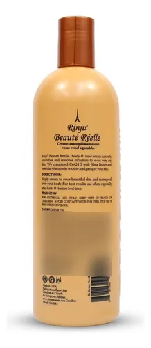 Crema Para Manos Y Cuerpo Rinju Beauté Réelle 480 Ml Manteca