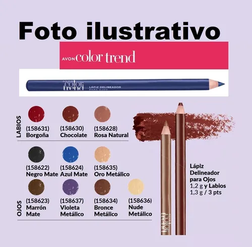 Lapiz Delineador Para Ojos Color Trend 1,2g Avon