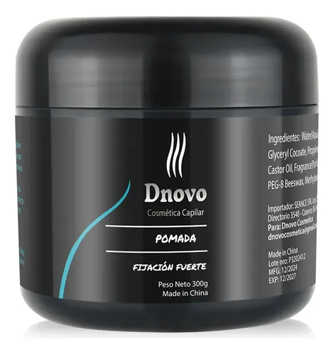 Dnovo Pomada Fijacion Fuerte 300 Gramos Peinado Gel Trenzas