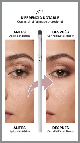 Pincel De Maquillaje Detalle Ojos Delineado Melody Scher Blanco