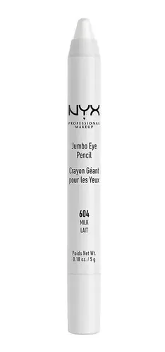 Lápiz Delineador de Ojos NYX Jumbo Eye Pencil Color Milk, Brillante