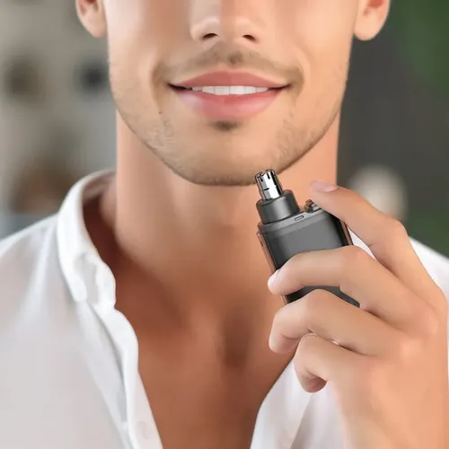 Recortador Eléctrico De Vello Nariz Y Orejas Usb Negro