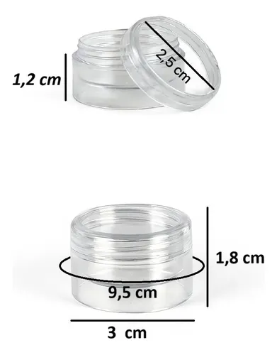 50 Potecitos De Acrílico Con Tapa Para Muestras De Crema 4g
