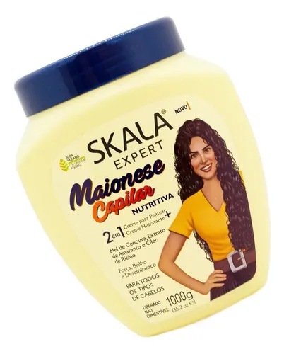 Skala Maionese Máscara Vegana Nutritiva Mayonesa Cabello 1kg