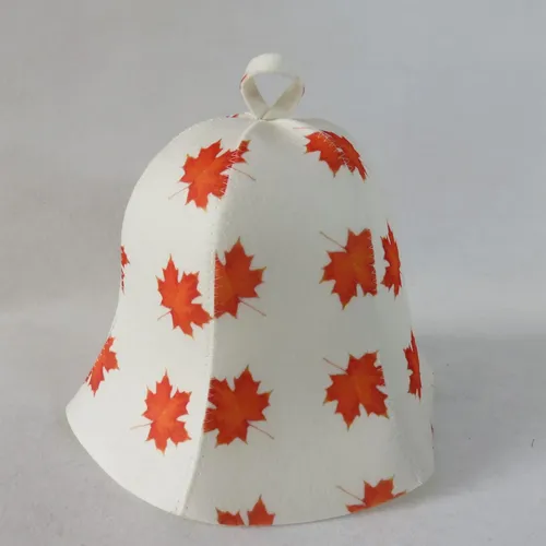 Gorro De Ducha De Baño Banya Cap Sauna Banya Hoja De Arce
