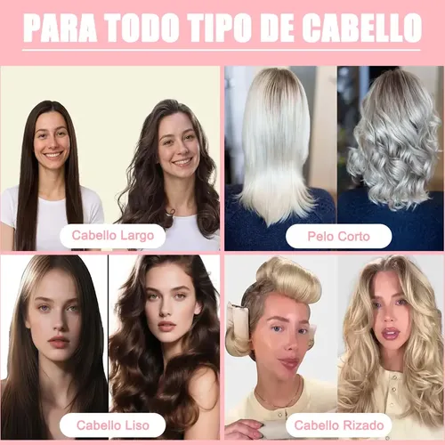 11 Piezas Rulos Sin Calor Satin Rosa Para Cabello