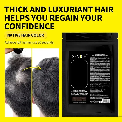 Recarga 25g Fibras Capilares Sevich Pelo En Polvo Color Dark Brown Castaño Oscuro