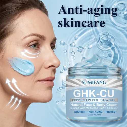Crema Facial Y Corporal Sumifang Ghk-cu Cobre Péptidos 200g Todo Tipo De Piel Día/noche