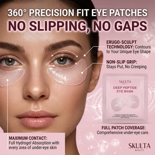 -. Máscara De Ojos Skulta Deep Peptide, Parches Para Debajo