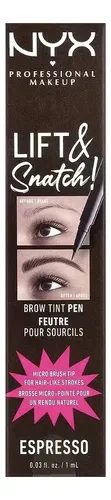 Lápiz para cejas NYX Professional Makeup LIFT & SNATCH Brow Tint Pen color Espresso