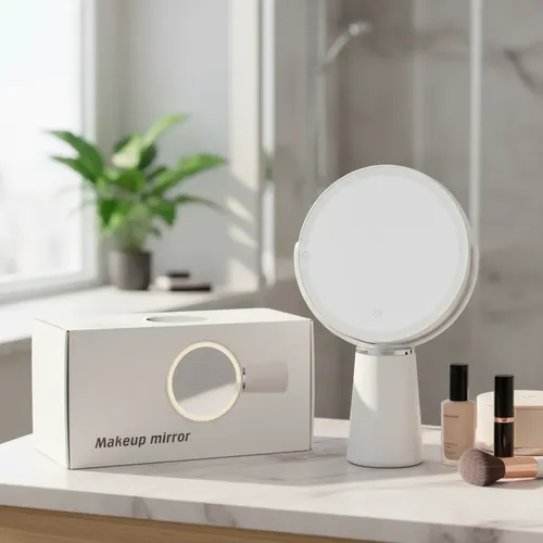Espejo Con Luz Led Touch Recargable Usb 3 Tonos Maquillaje