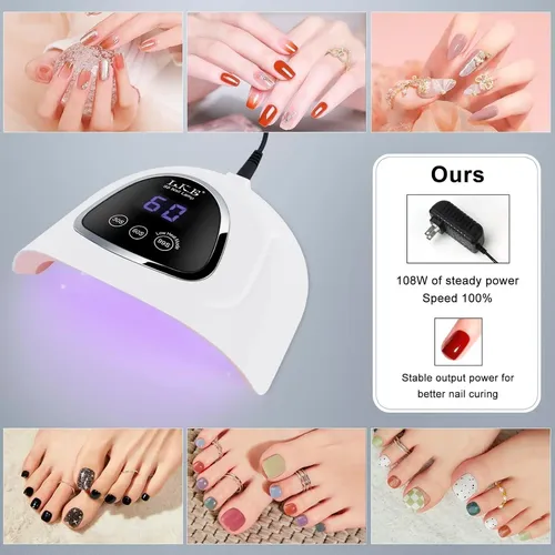 Lámpara Uv Led Para Uñas Lke 72w Con Pantalla Táctil