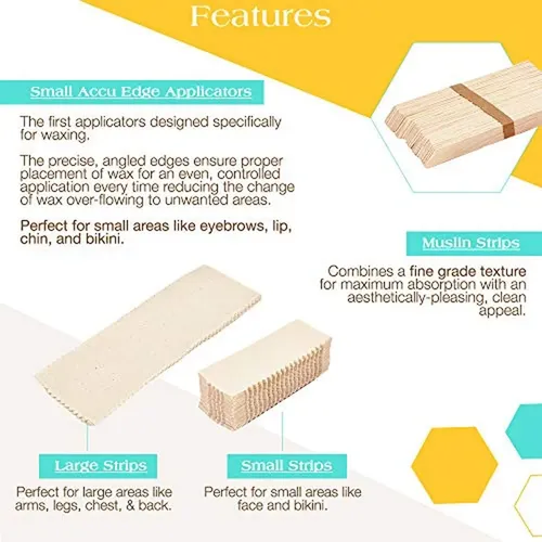 Gigi Wax Essentials, Aplicadores Y Tiras De Muselina Para Ro