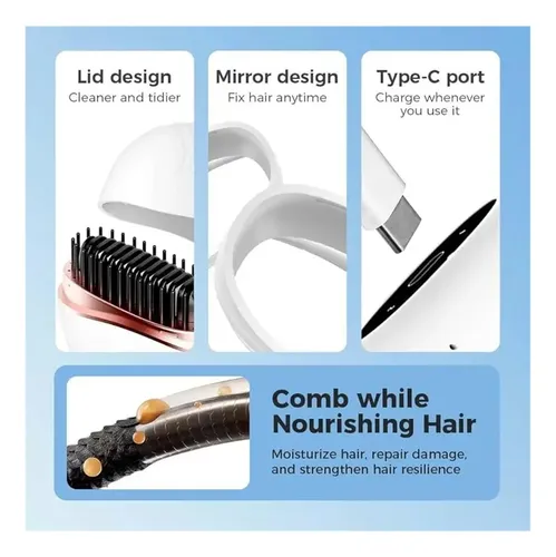 ~ Plancha De Cabello Mini Usb Recargable Para Alisar ~!