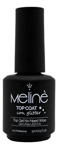 Meline Esmalte Top Coat Glitter Semipermanente Gel Led/uv