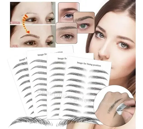 Plancha Tatuaje De Cejas Tattoo 10 Pares Waterproof Eyebrow