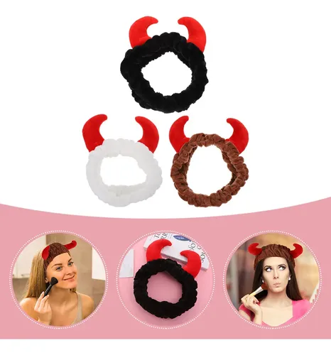 3 Diademas Para Mujer Con Forma De Cuerno Para El Cuidado De