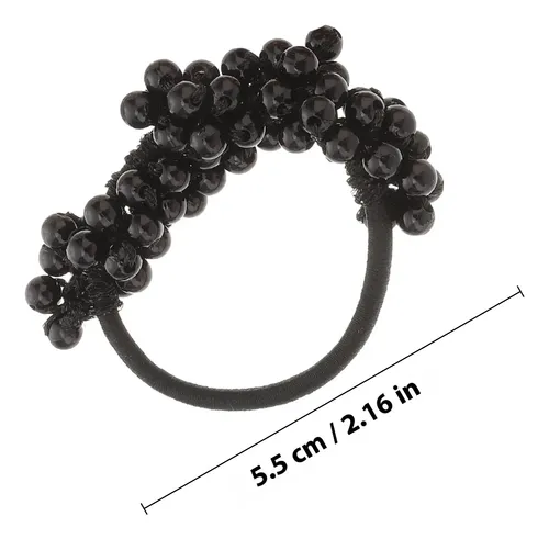 6 Accesorios De Pelo Perlas, Ligas Con Perlas Y Cuentas