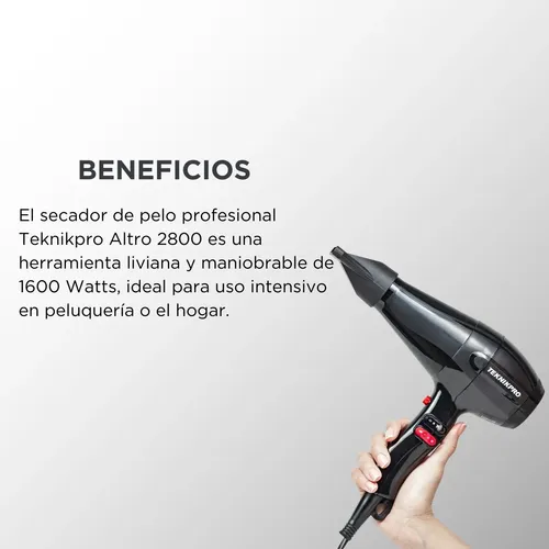 Secador De Pelo Profesional Altro 2800 Teknikpro