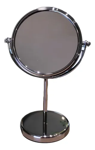 Espejo De Mesa Cromado Con Aumento Grande Zoom X5
