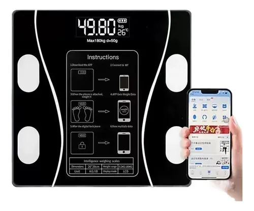 Báscula Digital 9 En 1: Conexión Bluetooth
