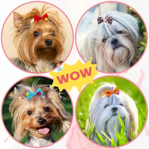 Lazos Pequeños Para El Pelo Con Forma De Perrito, 100 .