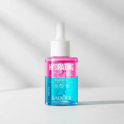Serum Facial Bifasico Acido Hialuronico Rosa 30ml Sadoer Todo Tipo De Piel Día/noche