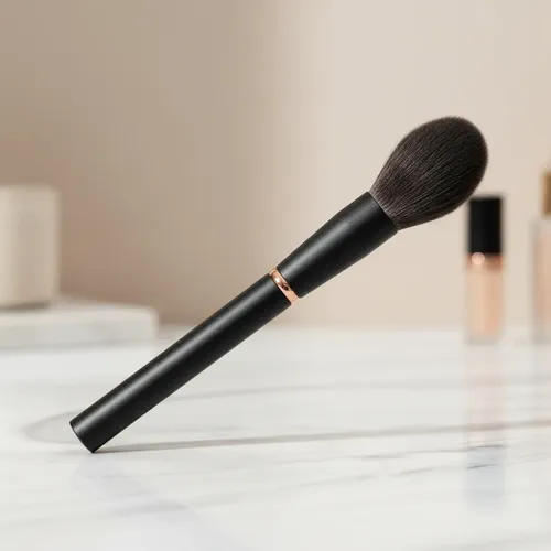 Brocha Lana Polvo Compacto Paris Night Maquillaje Negro