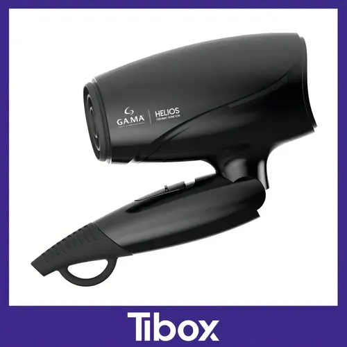 Gama Secador De Pelo Eolic Helios Mango Plegable Color Negro