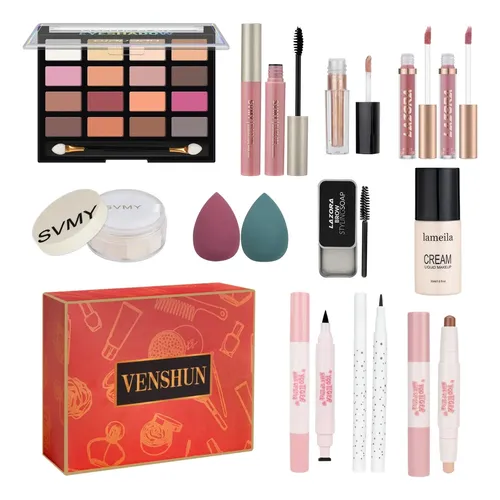 Set Maquillaje Rostro Completo 13 Piezas Mujer