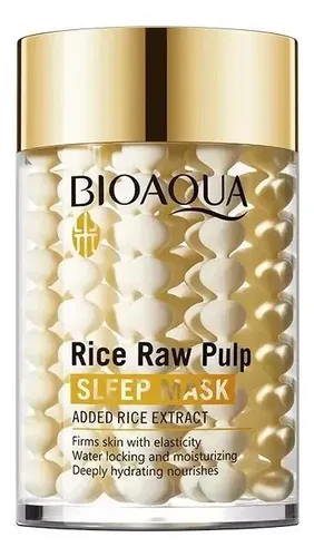 Mascarilla Facial Nocturna Bioaqua Extracto Arroz 120 G Todo Tipo De Piel