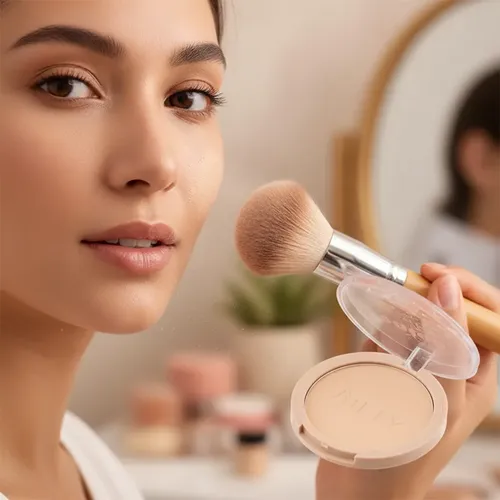 Polvo Compacto Mely Para Fijar Maquillaje Contour Wave