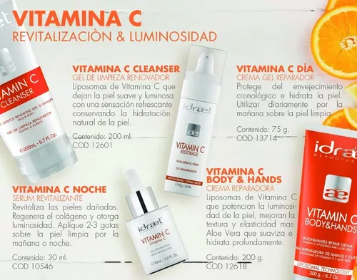 Crema Gel Reparador Vitamina C Revitaliza Dia 75gr Idraet