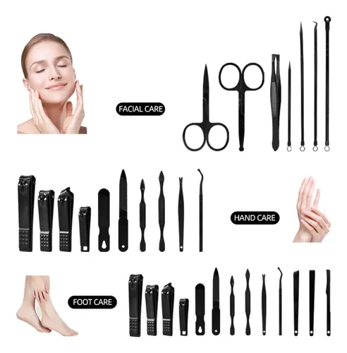 Juego De Tijeras Para Uñas De Acero Inoxidable De 26 Piezas
