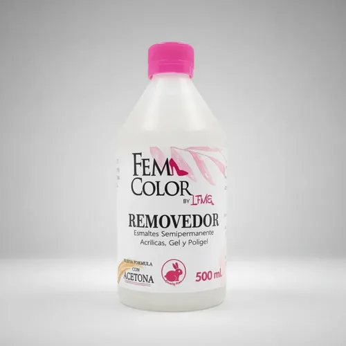 Removedor Uñas Acrilico Semipermanente 500cc Anmat Femcolor