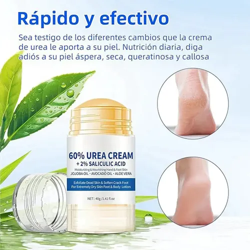 Crema Para Pies Con 60% De Urea Más 2% Ácido Salicílico Azul