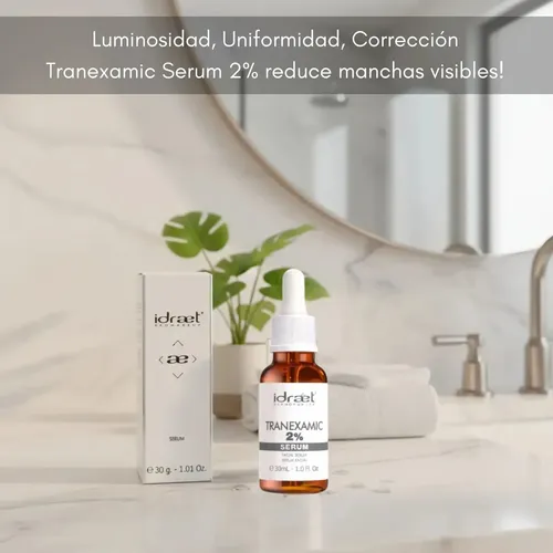 Serum Tranexamic 2 Porct Idraet Aclara Manchas Ojeras 30ml Todo Tipo De Piel Día/noche