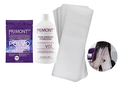 Kit Reflejos Mechas+ Decolorante+oxidante + Bandas- Primont