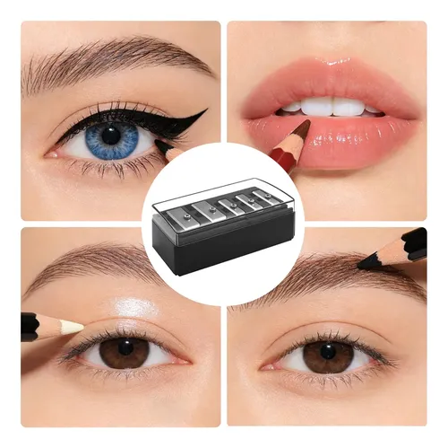 2 Sacapuntas Maquillaje 5 Orificios Para Delineador I