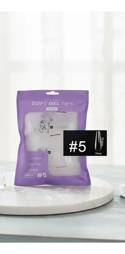 Tips Soft Gel Ballerina (viene Unico Número 5) Transparente