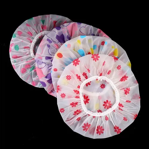 Juego 4 Gorros De Baño Impermeables Con Encaje ~