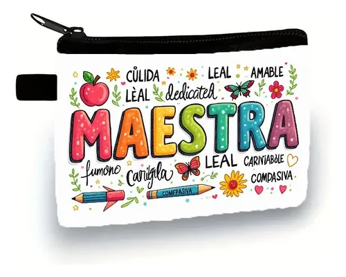 Set De 2 Bolsas Para Maquillaje Y Monedero Con Diseño