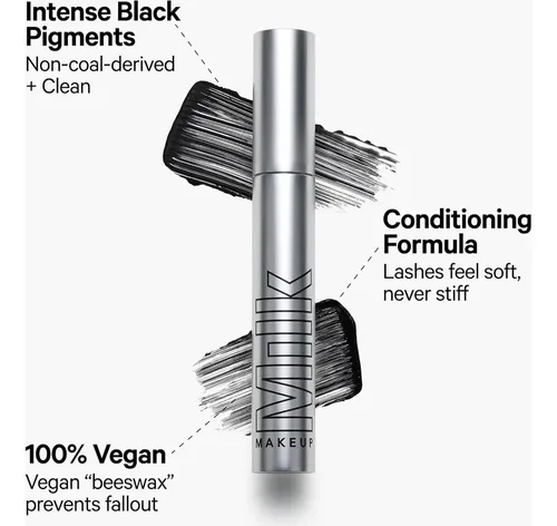 Máscara Voluminizadora Kush Milk Makeup – Vegana 17,86g Negro