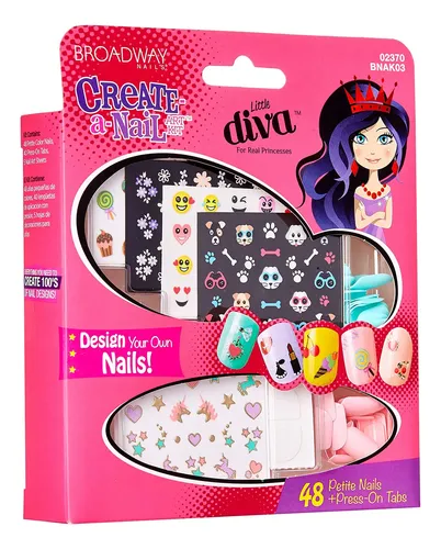 Kit De Arte Para Uñas Kiss Broadway Little Diva Con 250 Calc