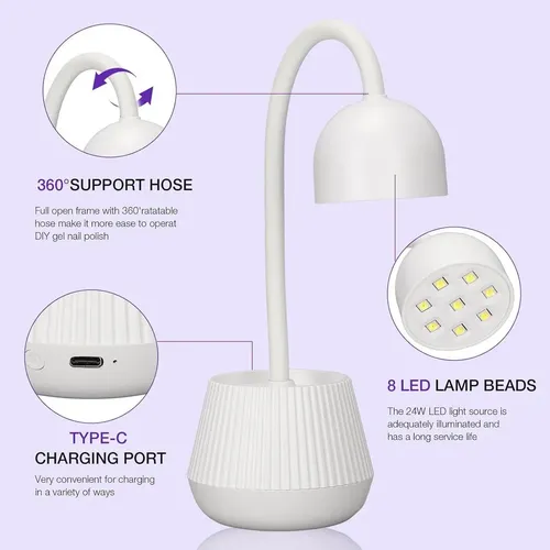 Lámpara De Soft Gel Secadouv Led Color Blanco 18w Cherimoya