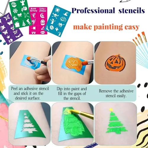 Kit Pintura Facial Profesional 42 Colores No Tóxico Niños