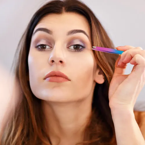 Pinza De Cejas Portátil, Herramienta De Belleza De Acero Ino
